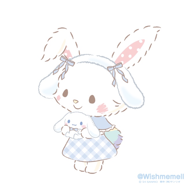 cinnamoroll white background simple background stuffed toy stuffed animal rabbit capelet 1girl  illustration images