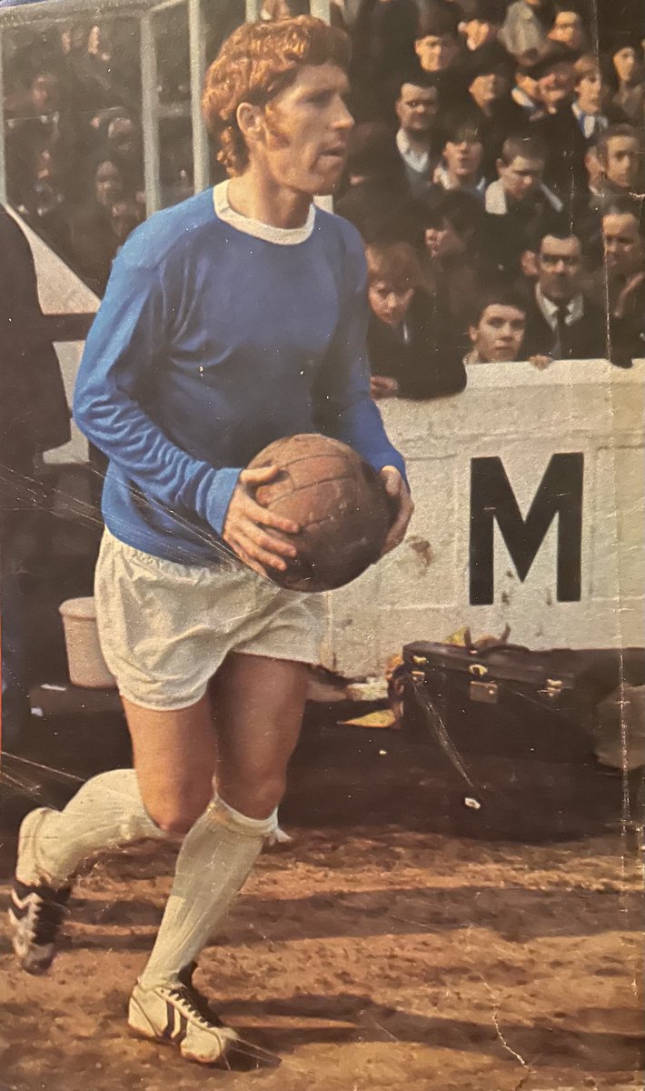 Alan Ball leads Everton out