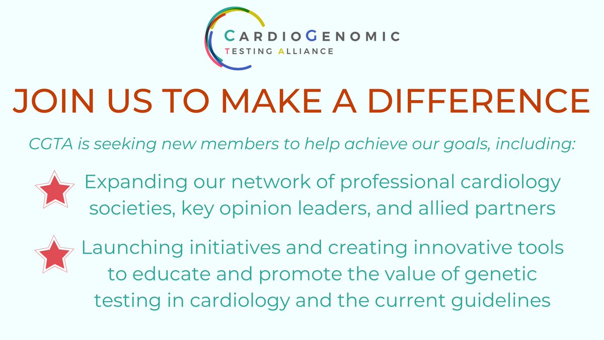 We are actively recruiting new members to join us and advocate for greater understanding and utilization of genomic testing in cardiology.

Visit our website to learn more and then reach out today.

cardiogenomictesting.com