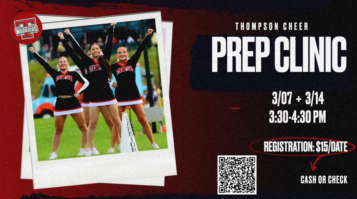 First prep clinic is this Thursday! RSVP with the QR code below ⬇️