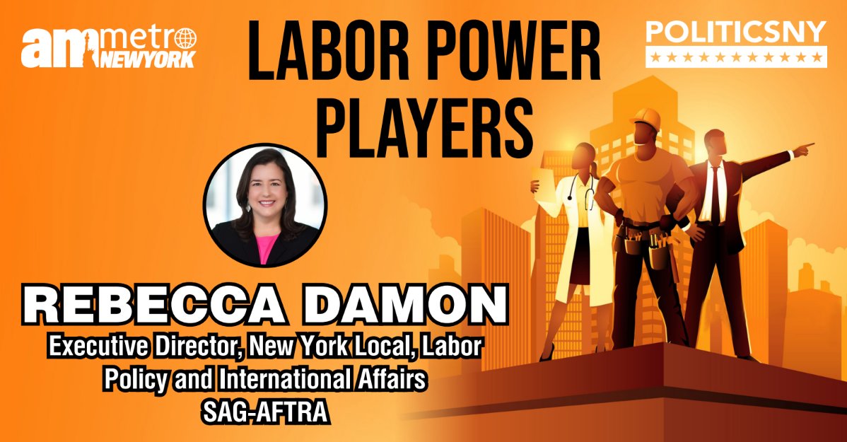Congratulations to @SAGAFTRANY Exec. Director Rebecca Damon for being recognized again as a Labor Power Player by PoliticsNY & amNY Metro Labor Power Players for her continued work to empower union workers. #POWERLIST #AMNYPP #POLITICSNYPP
bit.ly/3InecP9