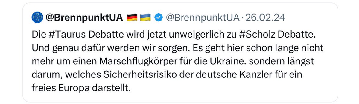 Dieser Tweet eines ukrainischen Propaganda-Kanals fällt zeitlich mit #TaurusLeaks eng zusammen. Führt auch diese Spur nach Kiew? 
#Priebshow