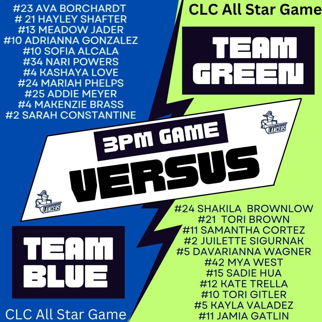 March 17th, the doors open at 12:30, come out and enjoy 3 games of some of the best HS Senior Lady Ballers around. Come support these HS Seniors one last time as they represent their HS on the court 1 more time #GirlsBall2 #CLCAllStarGame #AllStarBasketball #SupportSeniors