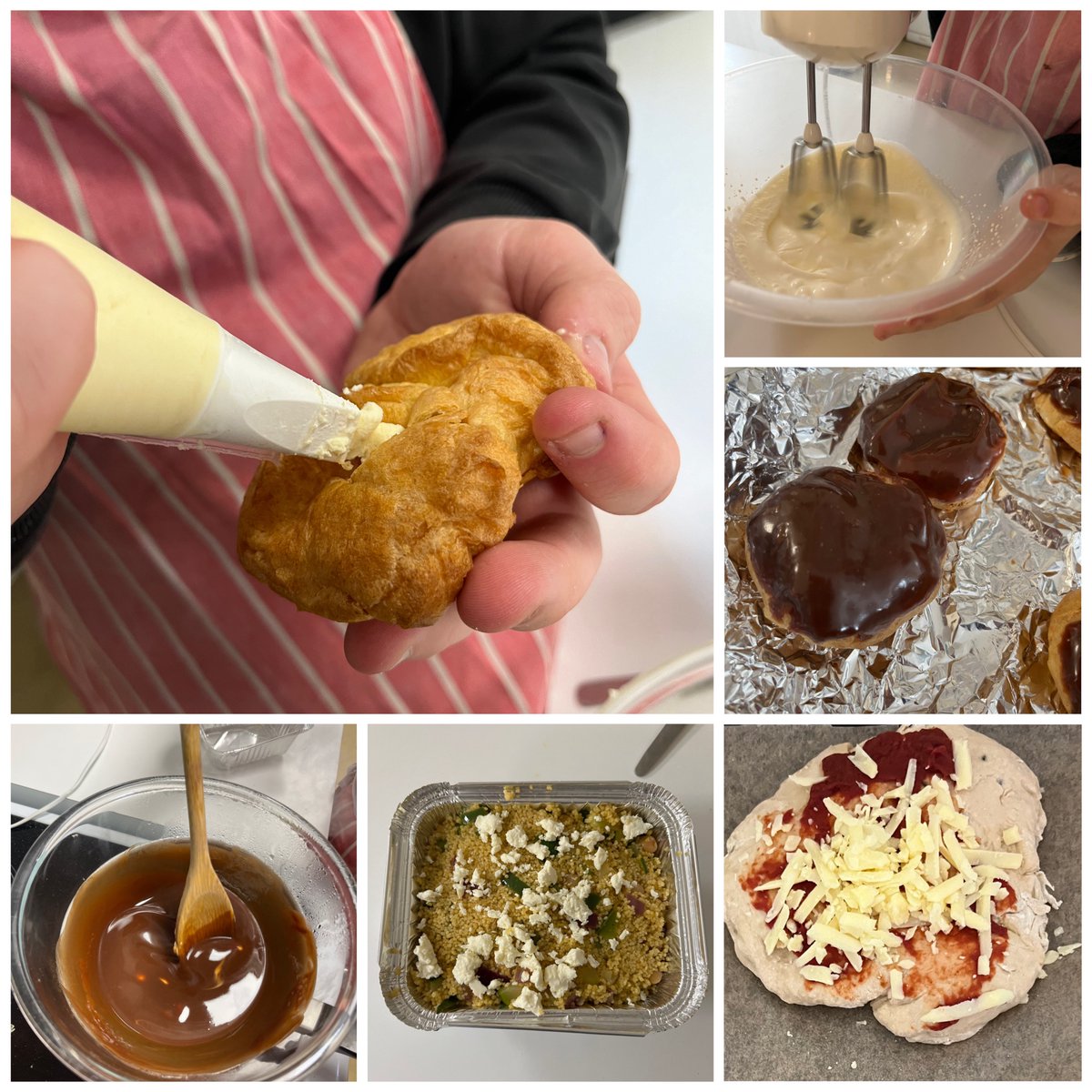 PadgatePerform's tweet image. A busy week in the Padgate kitchen. This week’s menu includes profiteroles, Moroccan cous-cous and naan bread pizza #food#glorious#food#pride
#proudtobepadgate @padgateacademy