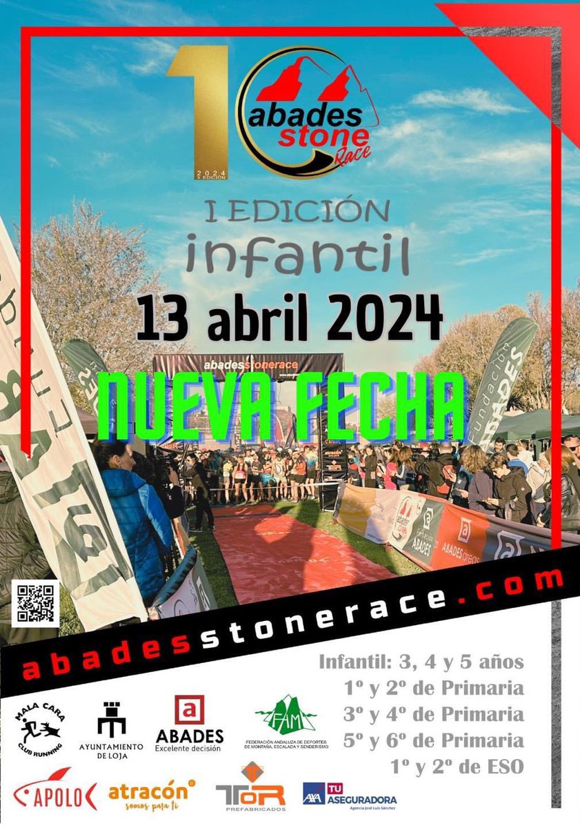 Carrera Infantil, cambio de fecha!