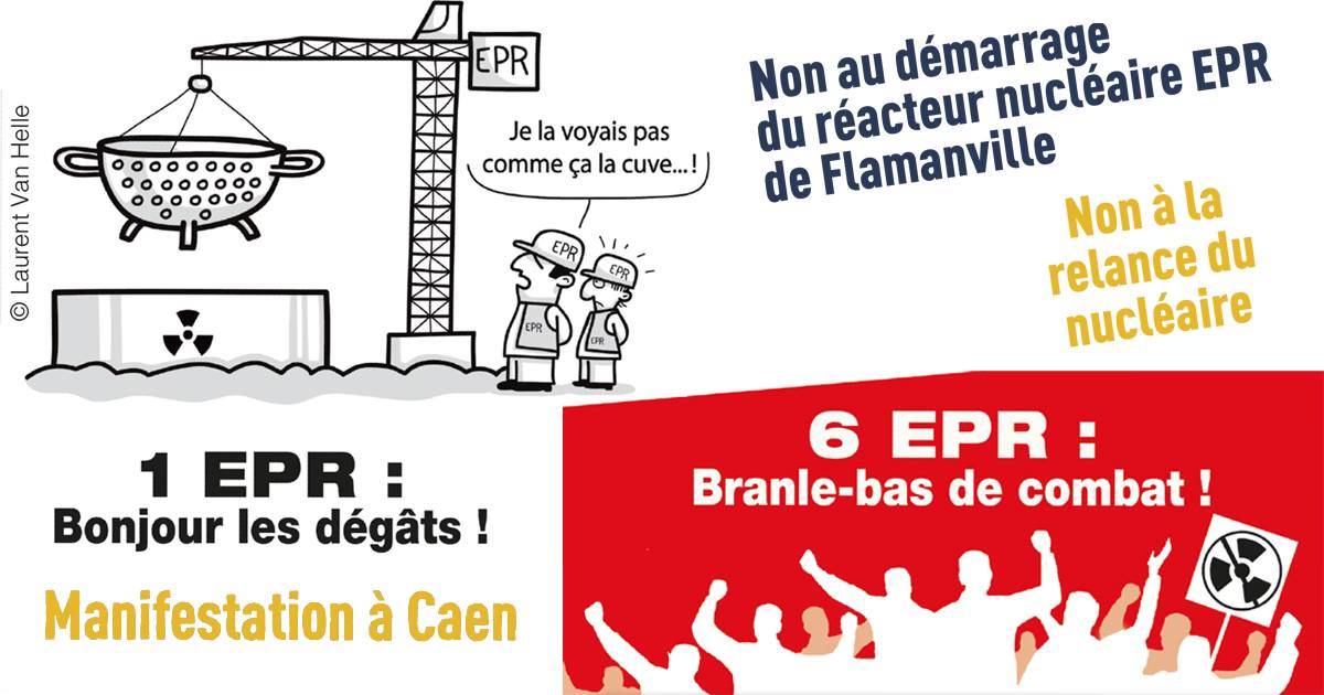 Manifestation pour Non au démarrage de l'#EPR de #Flamanville et Non à la relance du #nucleaire 
Samedi 23 Mars à #Caen
Rdv à 14h aux abords de l'#ASN, 1 rue Recteur Daure.
<a href="/sdnfr/">Sortir du nucléaire</a> <a href="/greenpeacefr/">Greenpeace France</a>