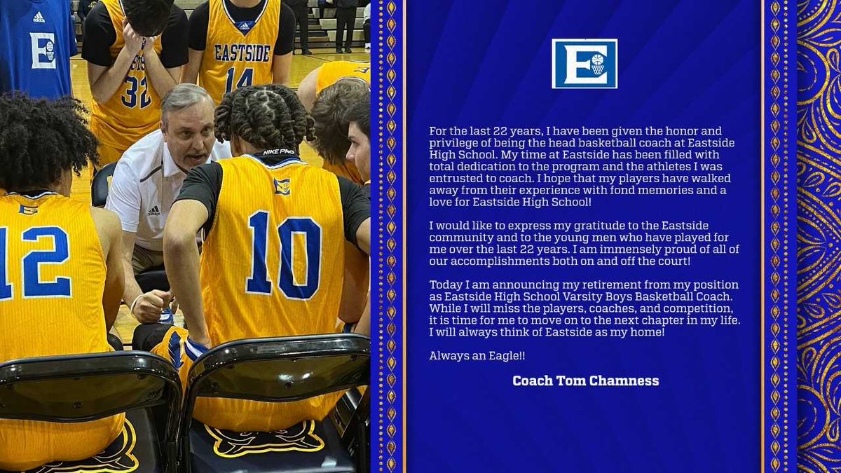 A statement from Head Coach Tom Chamness