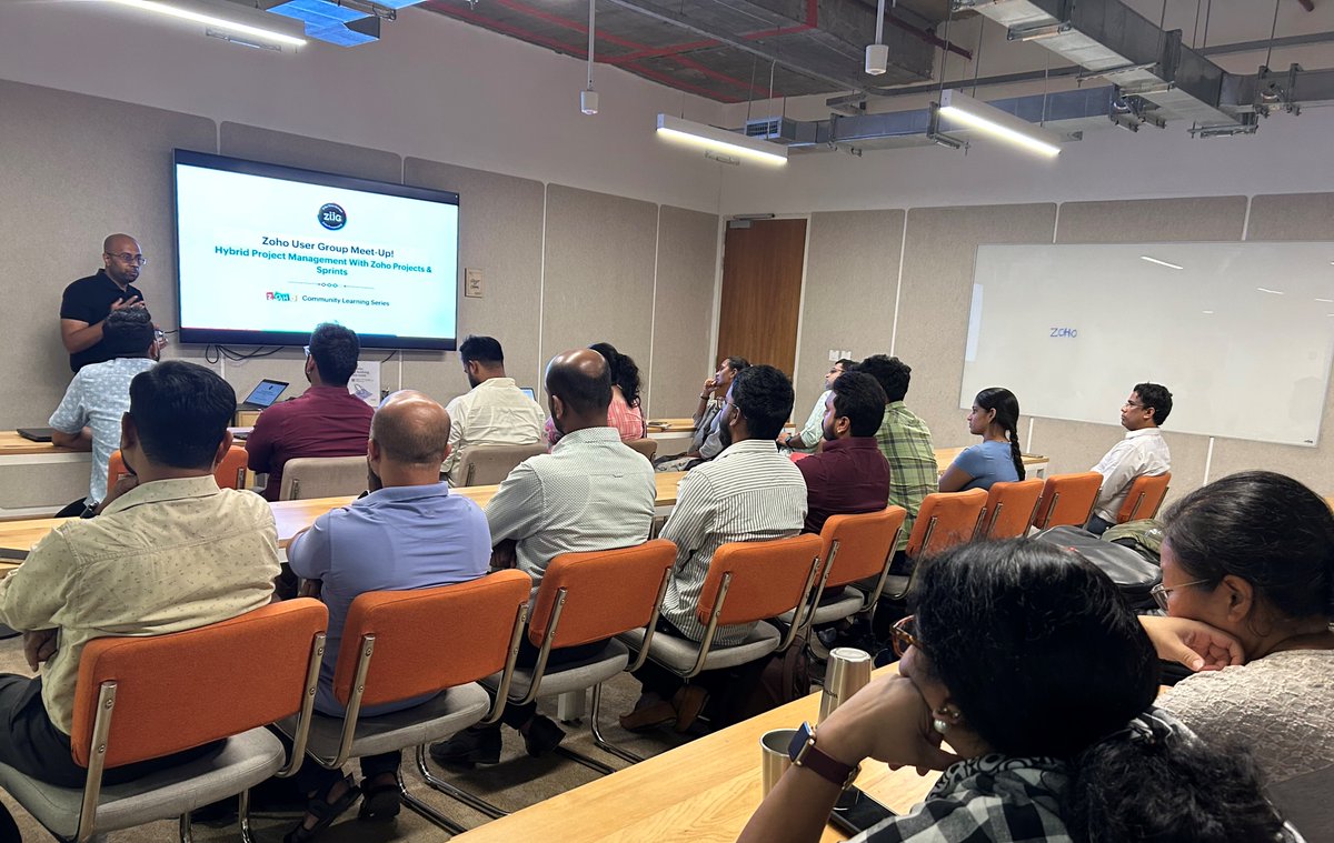 ZohoProjects's tweet image. Our team had a fantastic time connecting with our community in Hyderabad and Delhi today! We are excited for the upcoming meetups in Pune and Kolkata. Ready for more memorable moments! zurl.co/y6zc
#zohocommunity #zohoprojects
