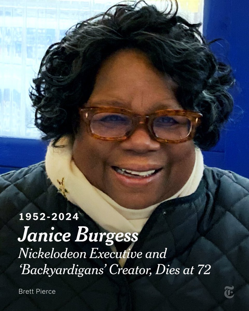 Janice Burgess, a longtime Nickelodeon television executive who promoted children’s curiosity for decades, died on Saturday at 72. She oversaw shows like “Blue’s Clues” and “Little Bill” and created her own musical children’s show, “The Backyardigans.” nyti.ms/3In1jEX