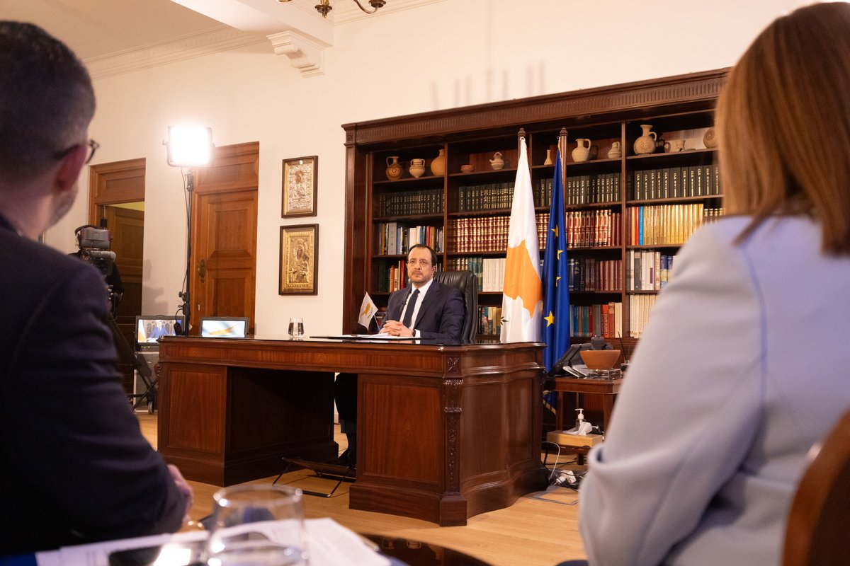 Televised message by @PresidentCYP @Christodulides on the assessment of the first year of the #Cyprus Government 📺 ow.ly/F3iG50QM3sj