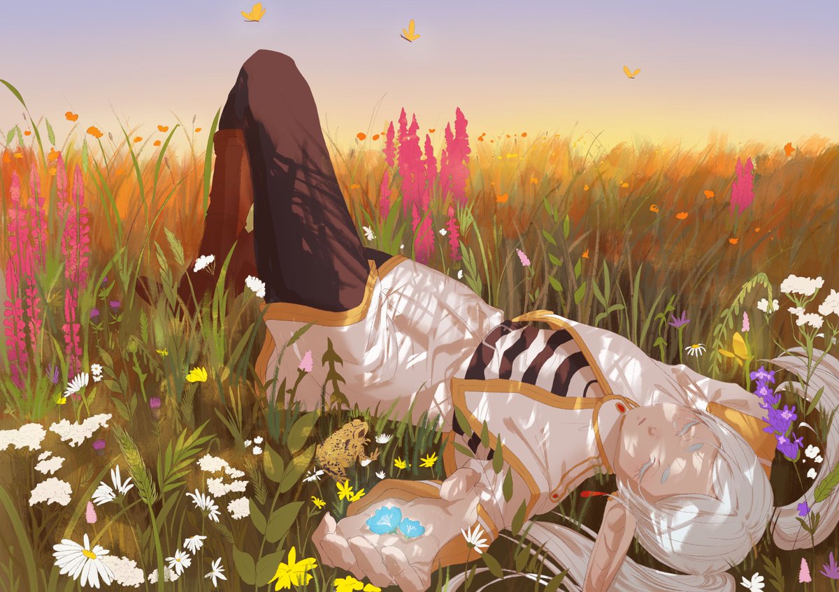 SaltusArt's tweet image. She's resting...🌻

Commission done for @CheekyFerret_ ! Thanks a bunch, it was fun! :&amp;gt;

#frieren #SousouNoFrieren