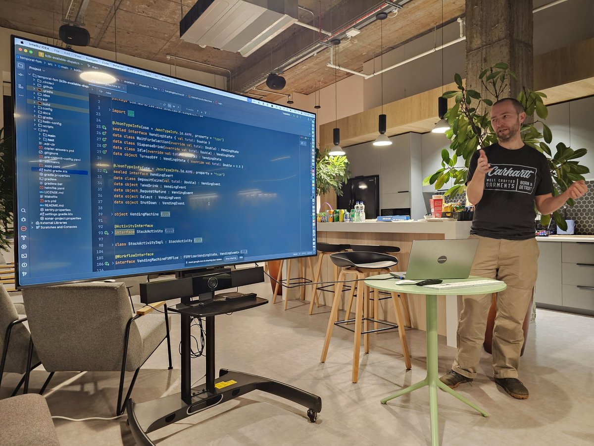 GarthGilmour's tweet image. Just out of our Q1 @KotlinKbug at @workrise. Two great talks covering State Machines, Temporal, and Kafka. We will be back in June for Notebooks, Dataframes, and whatever else we can fit in... 🙂