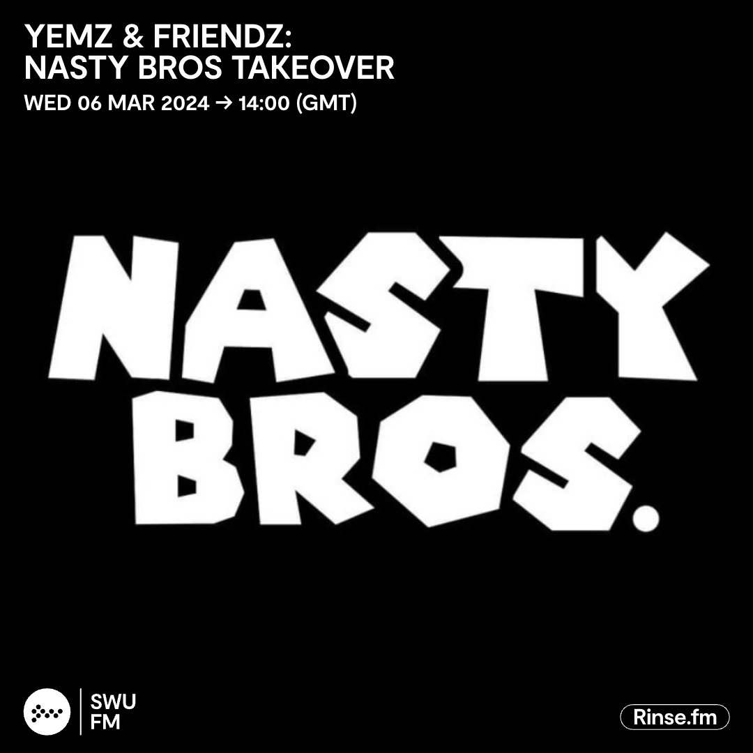 Live it's: Yemz &amp; Friendz

Rinse.FM 103.7FM &amp; DAB #SWUFM
