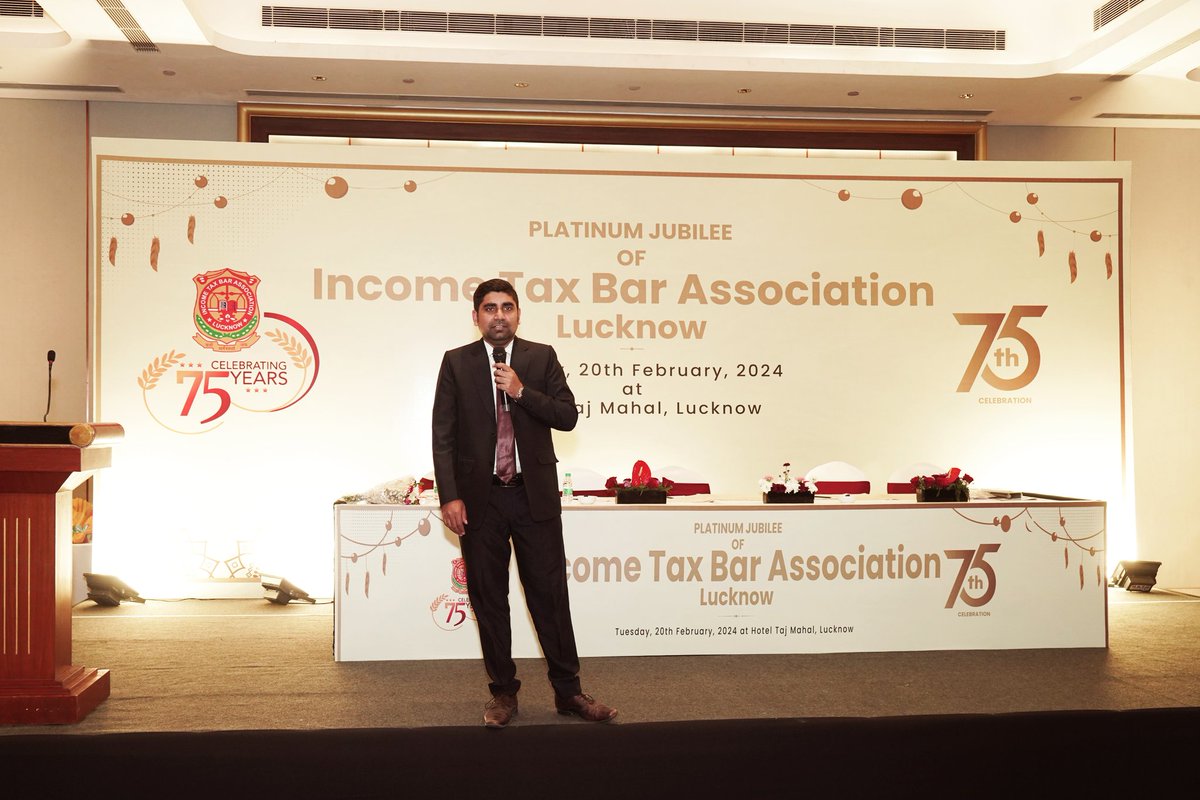 casagar_'s tweet photo. Celebrating 75 years of Tax wisdom, camaraderie, expertise, and success! Cheers to the Income Tax Bar Association, Lucknow, for a legacy that continues to shine. #ITBA75 #ITBALucknow #inspirethefuture @ITBarLucknow https://t.co/9h1roWXSCd