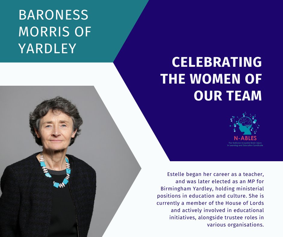 To wrap up #InternationalWomensMonth, we want to recognise Baroness Morris of Yardley's remarkable career!  

Here's to celebrating strong women not just this month, but every month!   

@UKABIF 
#BrainInjuryAwareness #ChildhoodABI