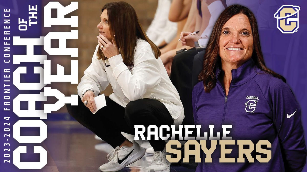 🏀COACH OF THE YEAR🏀

One last award to cap off the day!
Congrats to Coach Sayers on once again being named Frontier Conference WBB Coach of the Year!

#MarchOn | <a href="/CCSaintsWBB/">Carroll College Women's Basketball</a>