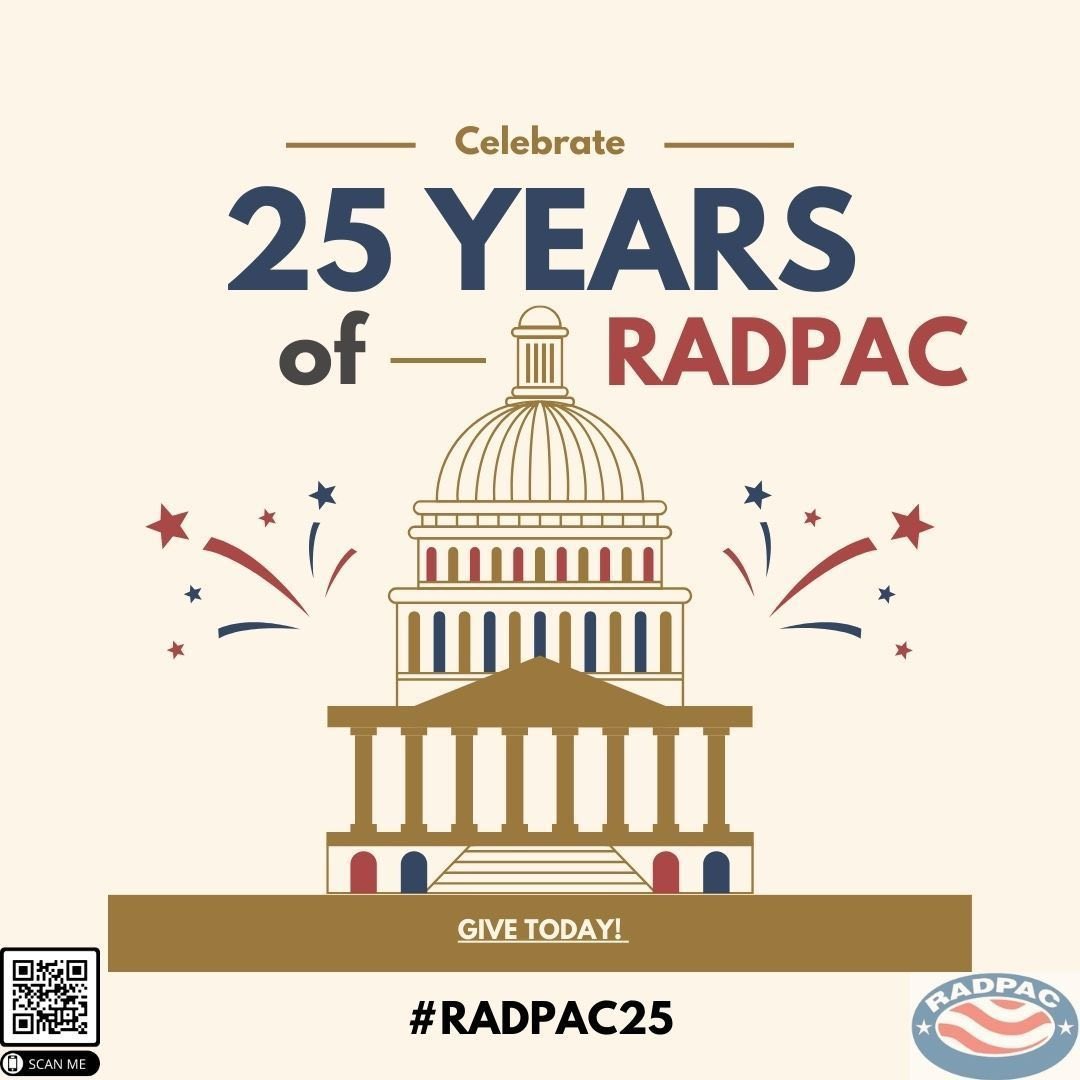 Today is the 25th anniversary of @RADPAC’s founding!! I just contributed $100 to RADPAC for helping continue advocating for #Radiology and its #patients! radiologyadvocacy.org/SitePages/Cont… #RADPAC25 #MarchRadness