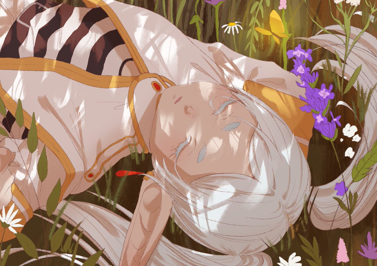 SaltusArt's tweet image. She's resting...🌻

Commission done for @CheekyFerret_ ! Thanks a bunch, it was fun! :&amp;gt;

#frieren #SousouNoFrieren