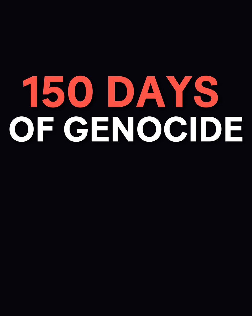 We are devastated to be marking 150 days of genocide. As of today, 30,631 people, including 12,000 children, have been murdered by the Israeli military. We will always bear witness. We will never forget. Ceasefire NOW!