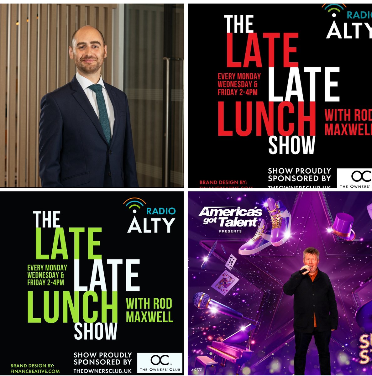 On Wednesday's #theLateLateLunchshow from 2pm, the Business Lunch discussion is with Alessandro Sidoli from Xeinadin Corporate Recovery. Plus Rod at America's Got Talent. RadioAlty.co.uk - online - free apps - Alexa & Streema. #corporaterecovery #theownersclub #AgTwitter