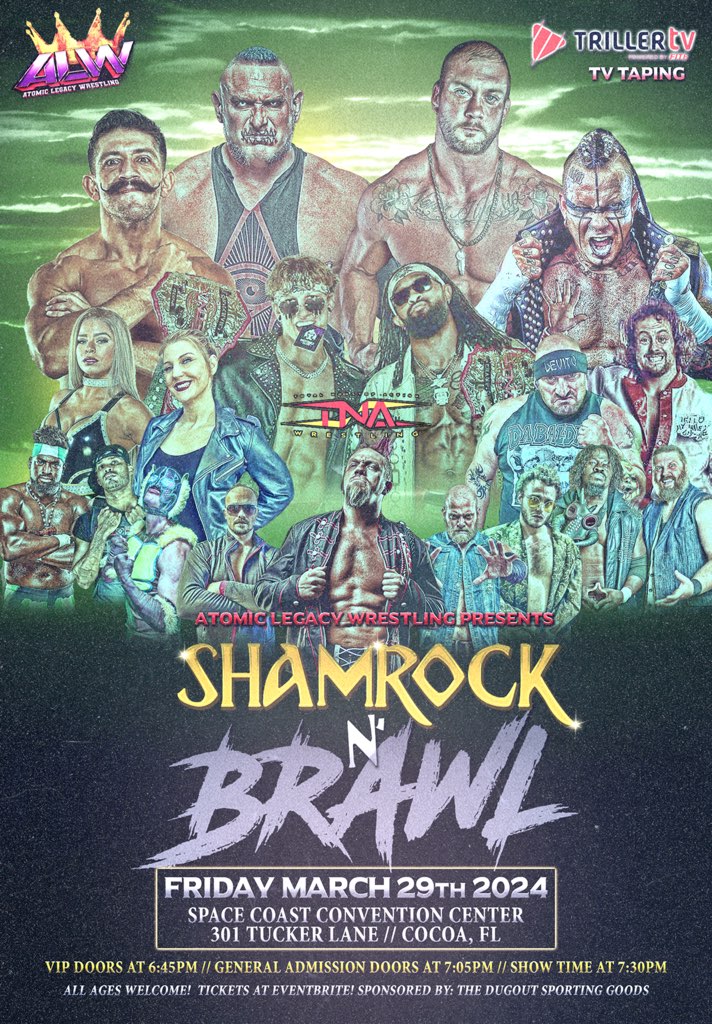 WrestlingAtomic's tweet photo. UPDATED FLYER! ALW @WrestlingAtomic Fri March 29th in Cocoa Florida!

@deviousjourney @1ReneeMichelle @wrestlingleva
@Wesbrisco @DashingChrisBey @The_Ace_Austin @TheShannonBrand @UGeneDinsmore @jason32796 @treveraeon 

Tickets: https://t.co/V6DpQwyHbC https://t.co/fSmXf9xwUW