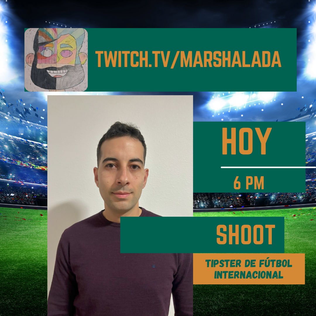🔥 Vamos todos al Twitch de <a href="/LaMarshalada/">Marshall</a>  !

👉 Hoy volverá a estar nuestro experto Shoot en el canal comentando la jornada de Champions, dando pronósticos...
 
✅🍀 Vamos a por los verdes ! 

▶️twitch.tv/marshalada