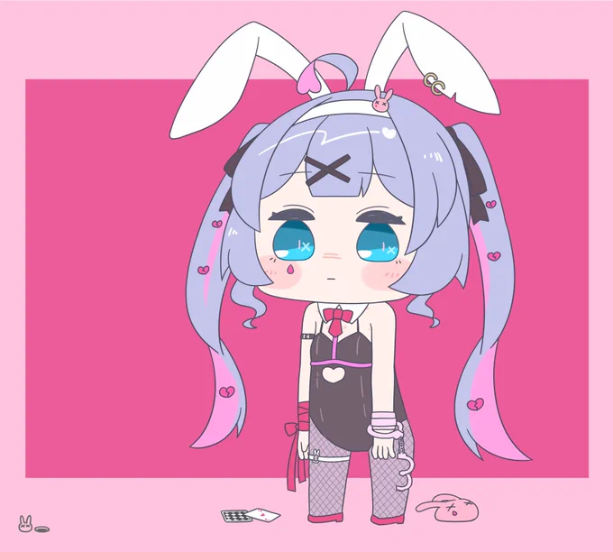 今日も一日さいきん沢山ながれてくるえっち雰囲気バニー初音ミク概念の絵ぼくが描いてもえっち雰囲気になるのかの実験のため描いたえっち雰囲気バニー初音ミク概念です#初音ミク #ラビットホール 