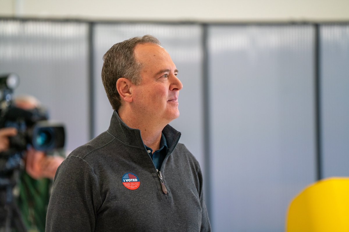 AdamSchiff's tweet photo. Eve and I just voted here in Burbank. 

I’m asking for your trust.

I’m asking for your hope.

And I’m asking for your vote — by 8pm today. https://t.co/S8XOJ5XcrB