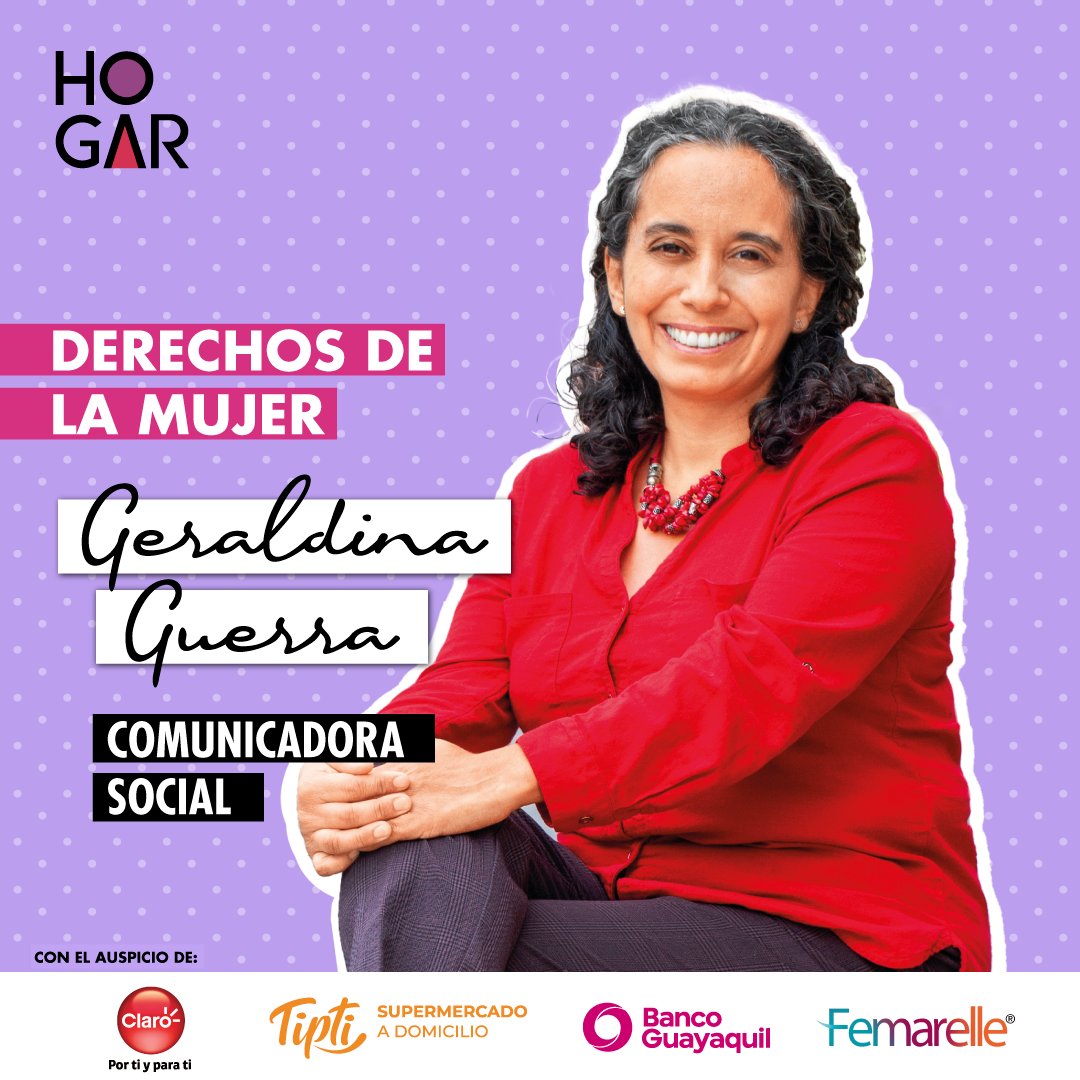 RevistaHogar's tweet image. #MujerDelAño en #DerechosDeLaMujer | GeraldinaGuerra es nuestra mujer destacada en derechos de la mujer por su trabajo para para proteger a las mujeres víctimas de la violencia en Ecuador. ✊🏻

@ClaroEcua @BancoGuayaquil @FemarelleEC #Tipti