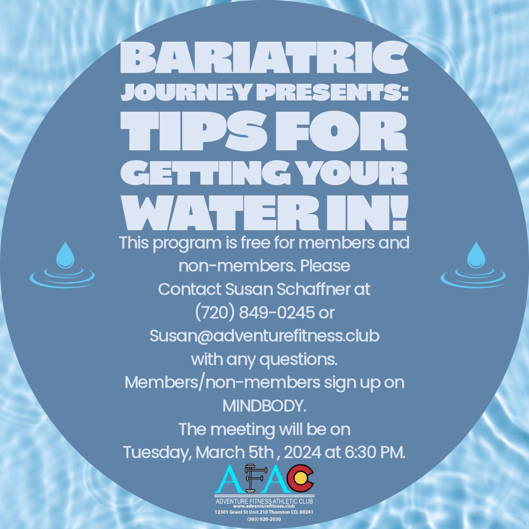 📢Friendly Reminder! Tonight's the night for Susan's Bariatric Journey meeting at 6:30PM. Don't miss out on valuable insights, support, and community connection. See you there!
 #BariatricJourney #CommunitySupport #HealthyHabits #SignUpNow #Wellness #adventurefitness #gymsnearme