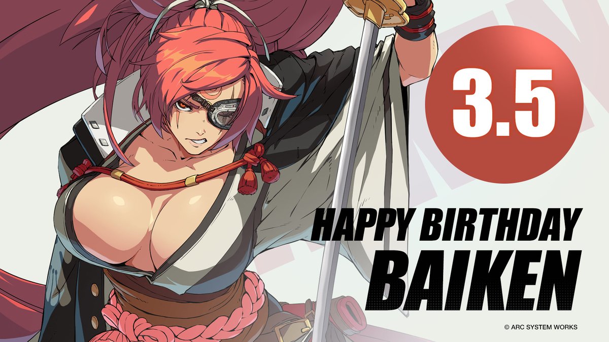 ⚔️ 'Better not hold back...' ⚔️ Join us in wishing a very happy birthday to Baiken! #GGST #Baiken #Birthday