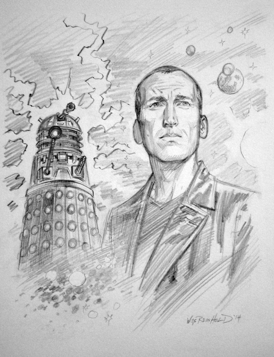 Long forgotten sketch I did for a French friend who is a huge Dr. Who fan back in 2014.
#DrWho #ChristopherEccleston #Lyon #dalek