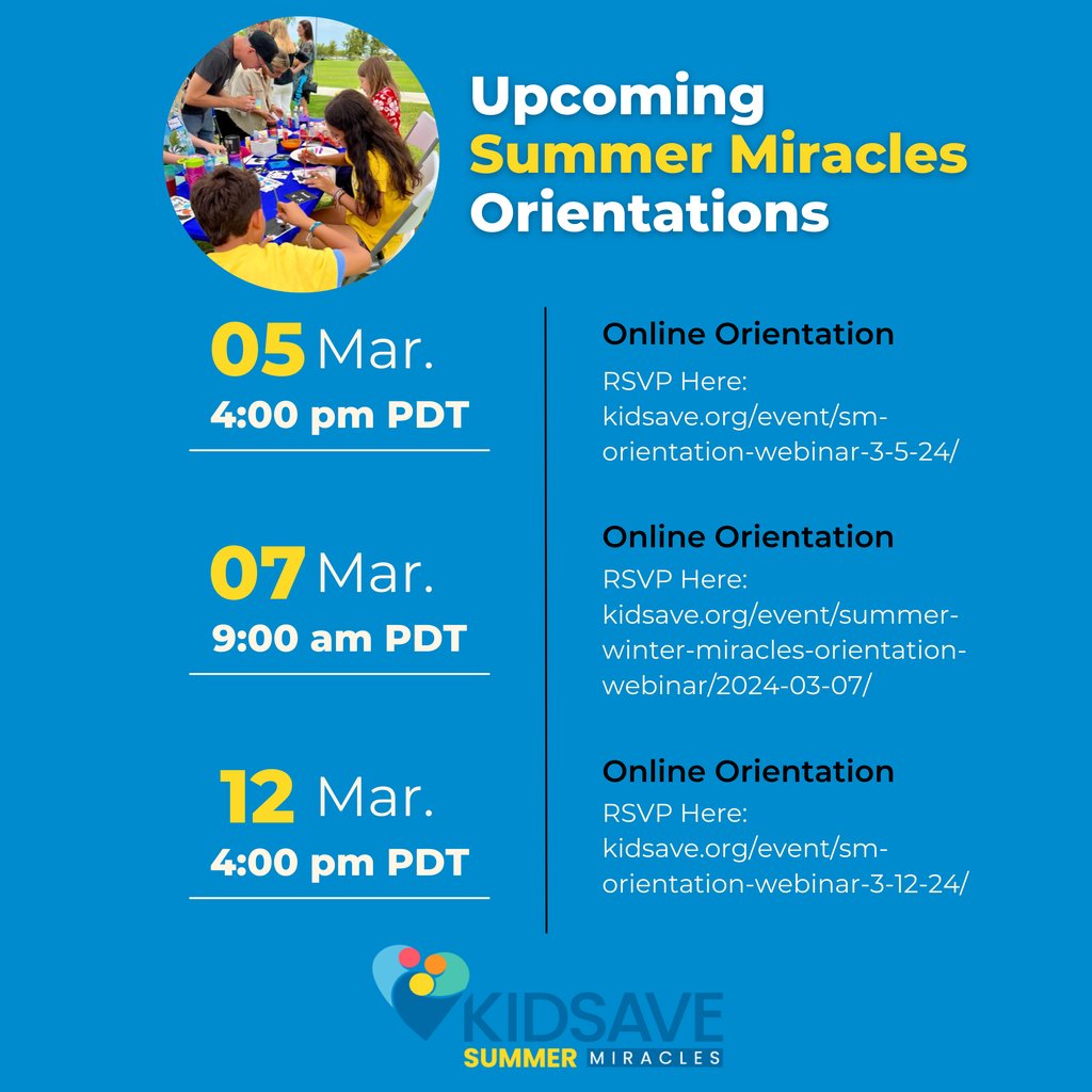 Have you attended a Summer Miracles program orientation yet? Visit kidsave.org/events/list/ to see the list of upcoming orientations and register to attend today! Have questions? Email summer@kidsave.org to learn more! #kidsave #adoption #colombia #internationaladoption