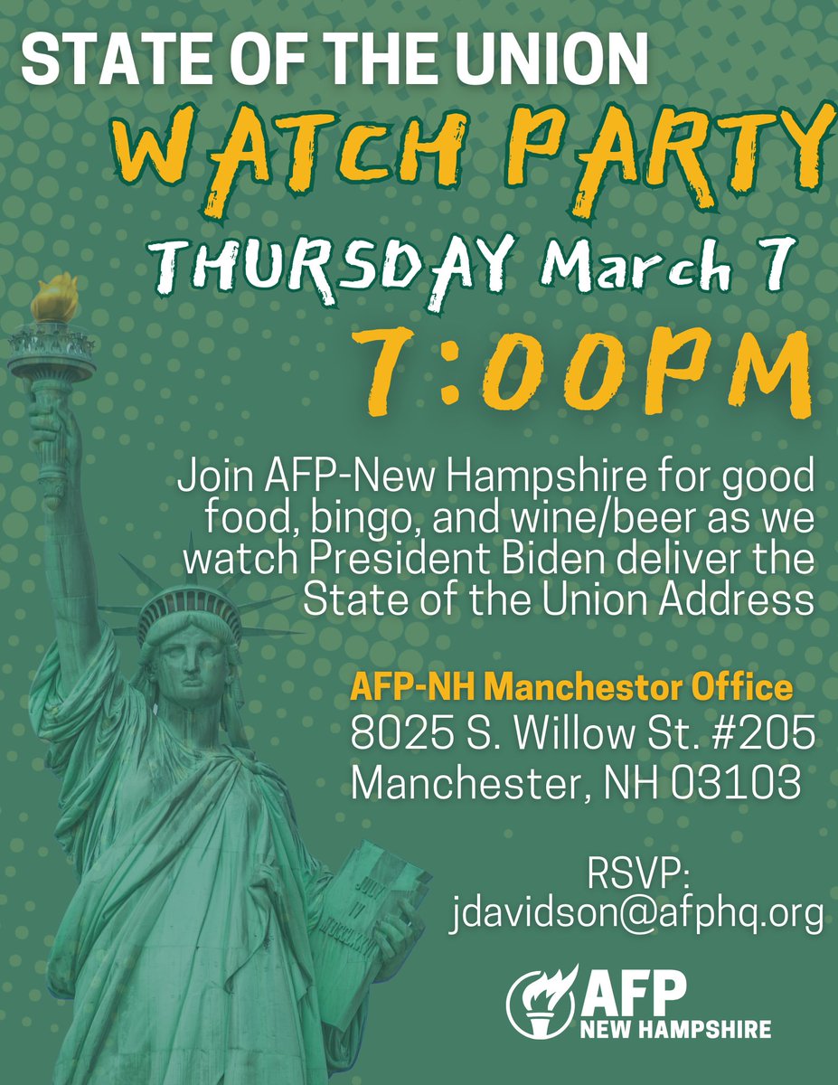 Join us for a fun twist to our watch party for President Biden's address! We will be sharing information from our Bidenomics campaign & of course, Bidenomics State of The Union Bingo cards along with food, beer, and wine.