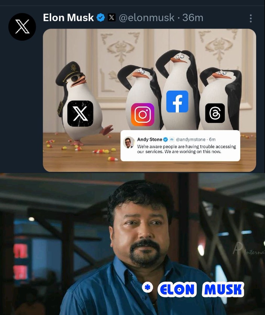 malayalam_club_'s tweet photo. ELON MUSK 😅
#facebookdown #instagramdown #ElonMusk #Facebook #ins https://t.co/Zat4ONy4B9