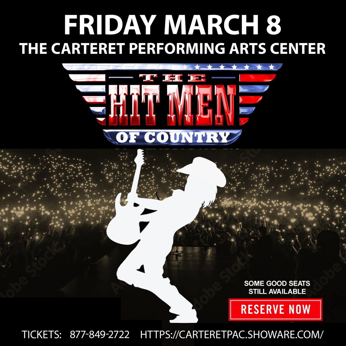 TheHitMenLive's tweet photo. March 8 at 8PM THE HIT MEN OF COUNTRY will be in concert at The Carteret PAC in Carteret, NJ. These are the real guys who played &amp; sang “God Bless The USA” with Lee Greenwood, “No One Else” with Wynnona, “Somebody Like You” with Keith Urban &amp; more TICKETS:https://t.co/JQCoUm7XWD https://t.co/AZqvxGDUPL