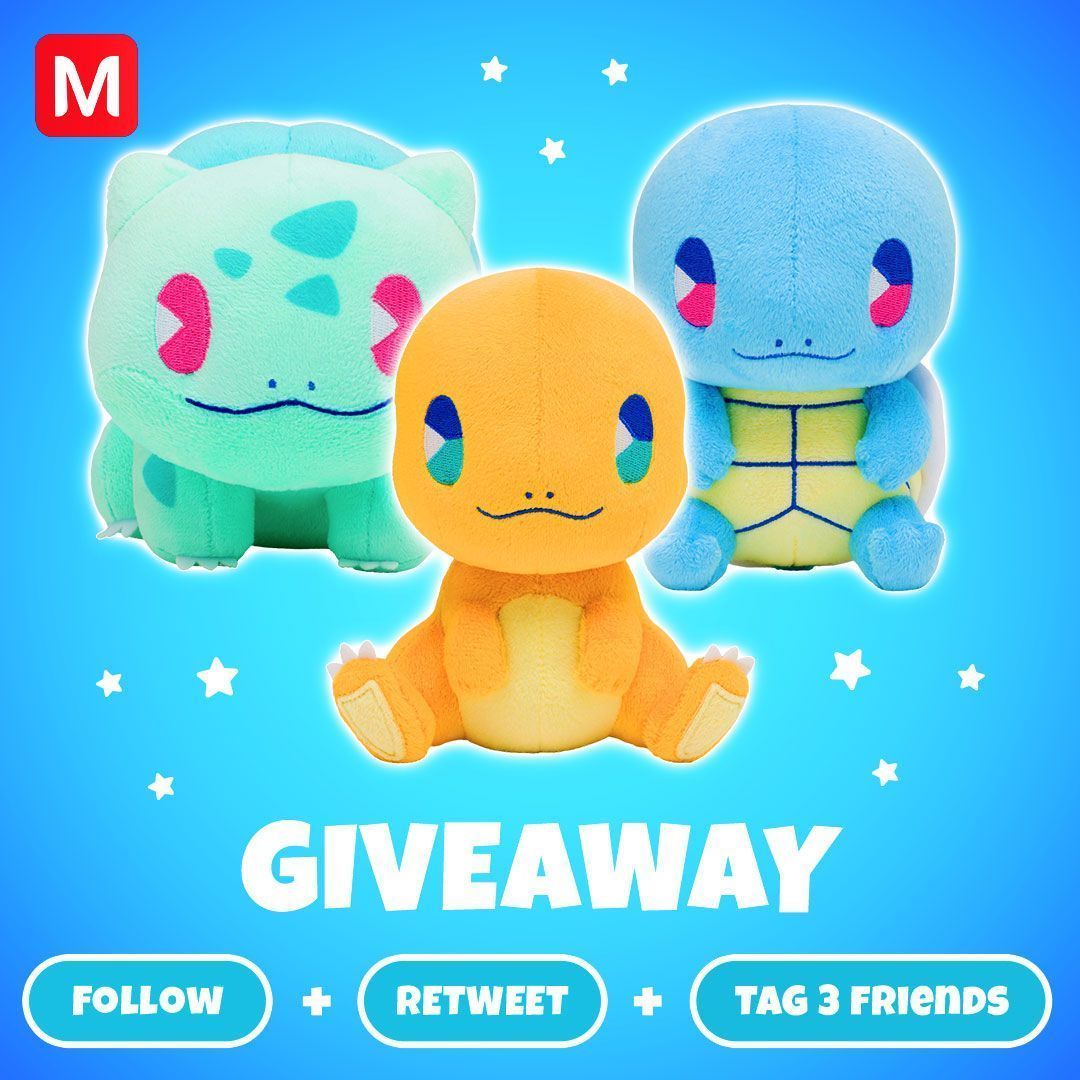 mecchaJP's tweet image. 🍨GIVEAWAY🍨
Pokémon Saiko Soda - Bulbasaur, Squirtle &amp;amp; Charmander Plushies 
🛑buff.ly/3InW1c5 

How To Enter:
● Follow us 
● Retweet this post 
● Tag 3 Friends

For more info:
🛑buff.ly/3uWhq9e
#GIVEAWAY #Pokemon