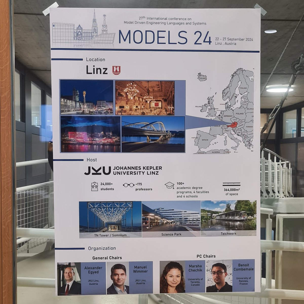 Our #MODELSconf24 poster on tour: Thanks for the publicity <a href="/gi_seconf/">SE 2025</a>! We've heard rumors that <a href="/jkulinz/">JKU - Johannes Kepler Universität Linz</a> is a great place for conferences.