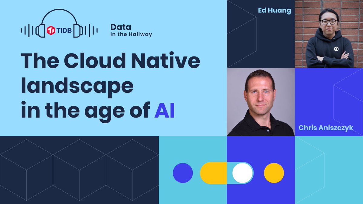 TiDB_Developer's tweet image. 🚀 Join us on the latest episode of #datainthehallway as CNCF's CTO @cra & PingCAP's CTO @dxhuang dive into #AI's transformative role in #cloudnative & #database tech, plus a look ahead at #opensource's future! 🌟💻 Watch now: youtu.be/A5oHICc3Vxw.