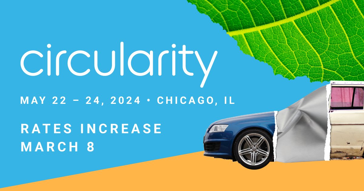 Join us as we learn how leaders are reinventing how we make, sell and circulate products and materials to accelerate the circular economy at #Circularity24, May 22-24, Chicago, IL. Register with code C24TSC for a 10% off: buff.ly/3HRO6DO