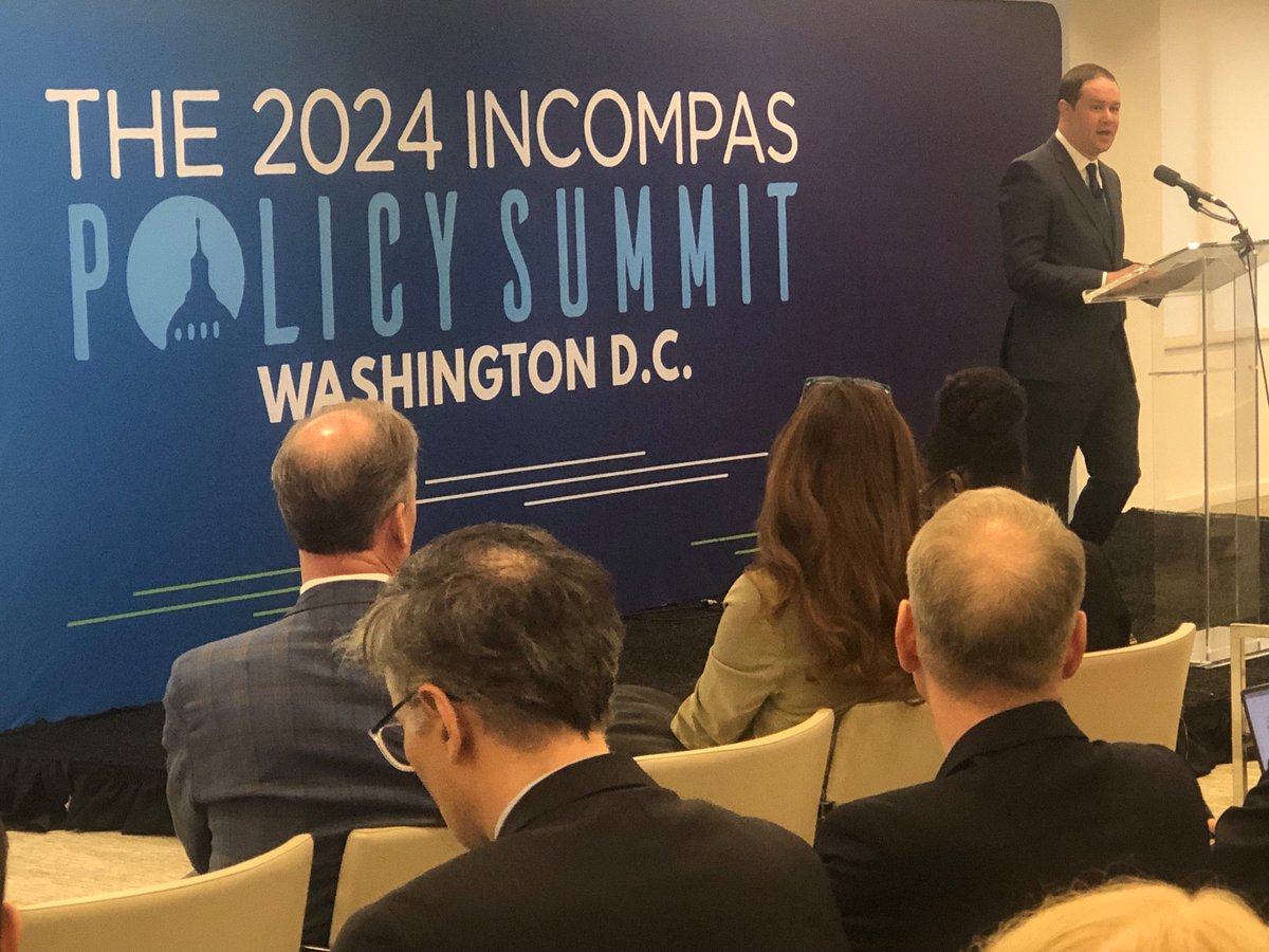 INCOMPAS's tweet photo. Taking the stage next, our Keynote Speaker Joseph Wender, Capital Projects Fund Director, @USTreasury speaks to the audience on the importance of bridging the digital divide though not only affordability, but adoption as well. #INCOMPASPolicySummit https://t.co/O16H5bxIPU