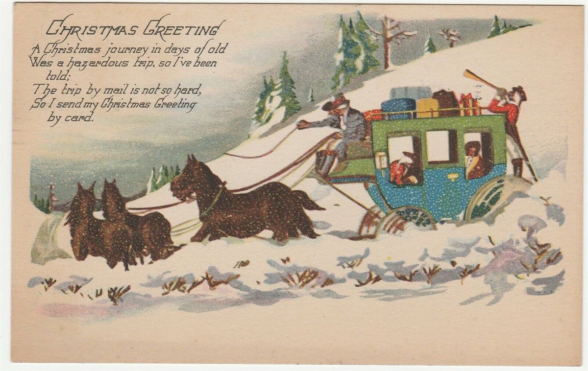 Vintage Postcard Christmas Horse Drawn Carriage 1929 ebay.com/itm/3631665220… #vintage #ephemera #eBay #birdhousebooks #postcards #vintagepostcards