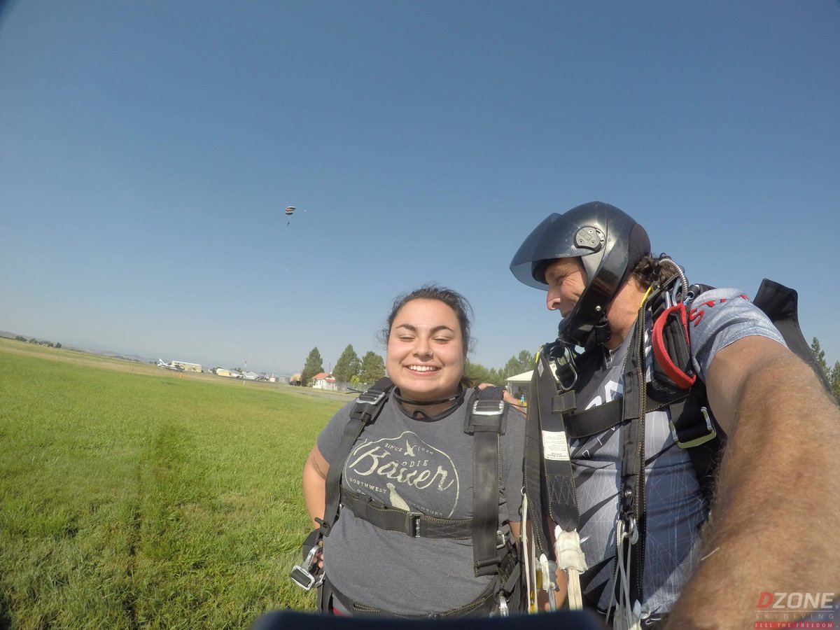 Such a blast! #blueskies #montana #allsmiles #timetopowernap #dzoneskydiving