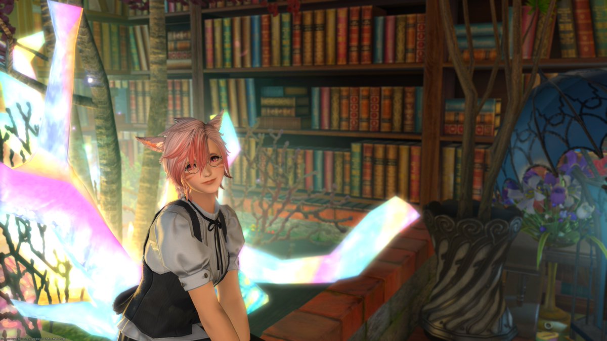 おはようございます！
『Studio Lucky Lilac』さんでSSを撮ってきました。
「人が来なそうな古本屋風のスタジオ」との事です。
まんべんなく配置されてる光源のおかげで、抑えめな照明なのに暗いって感じが無いのがイイ！感じです。
#Studioluckylilac 
#おはミコ #ミコッテ #本日のミコッテ #FF14