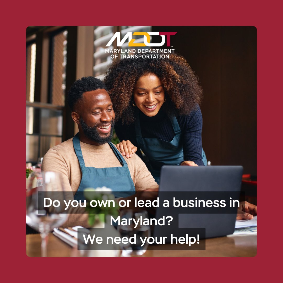 #ICYMI Every 5 years, a study is done in Maryland to make sure economic fairness exists for all. We need to hear about your experiences doing business with the State. Please take this 10-minute survey and let your voice be heard! bit.ly/3TjQYje #MDOTEquity