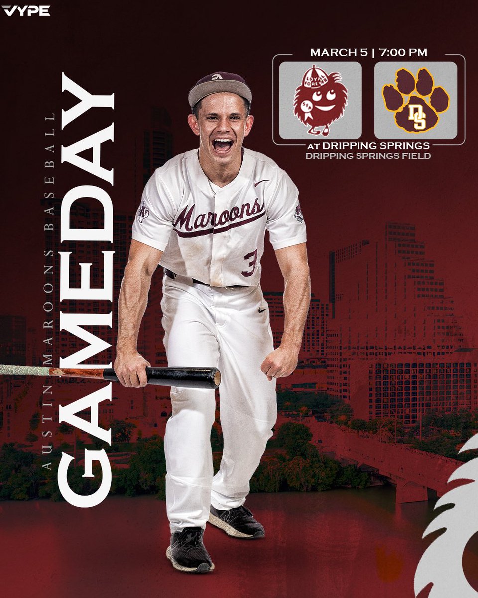 Gameday❗️ The Maroons travel to Dripping Springs to play the tigers at 7 pm. Be there to support or tune in to the livestream on YouTube #loyalforever