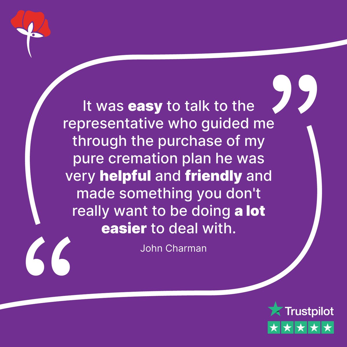 Ease and friendliness make all the difference in such delicate matters. Thank you, John, for sharing your experience with us. 🌟 #CustomerReview #Testimonial #PureCremation
