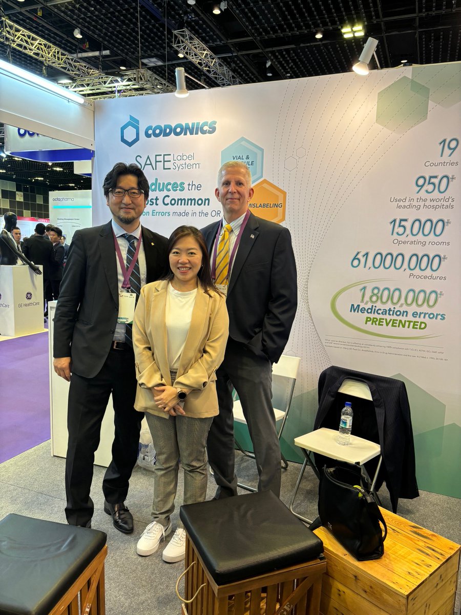 codonics's tweet photo. @wfsawca WCA 2024 - 18th WFSA World Congress of Anaesthesiologists Thank you to Codonics distributor GHL for their support in our booth at the #WCA2024 and for all of the introductions to so many of our new customers in Malaysia!
#safelabelsystem #standardofcare #syringelabel #MedicationSafety #patientsafety #tjcompliant #malaysia