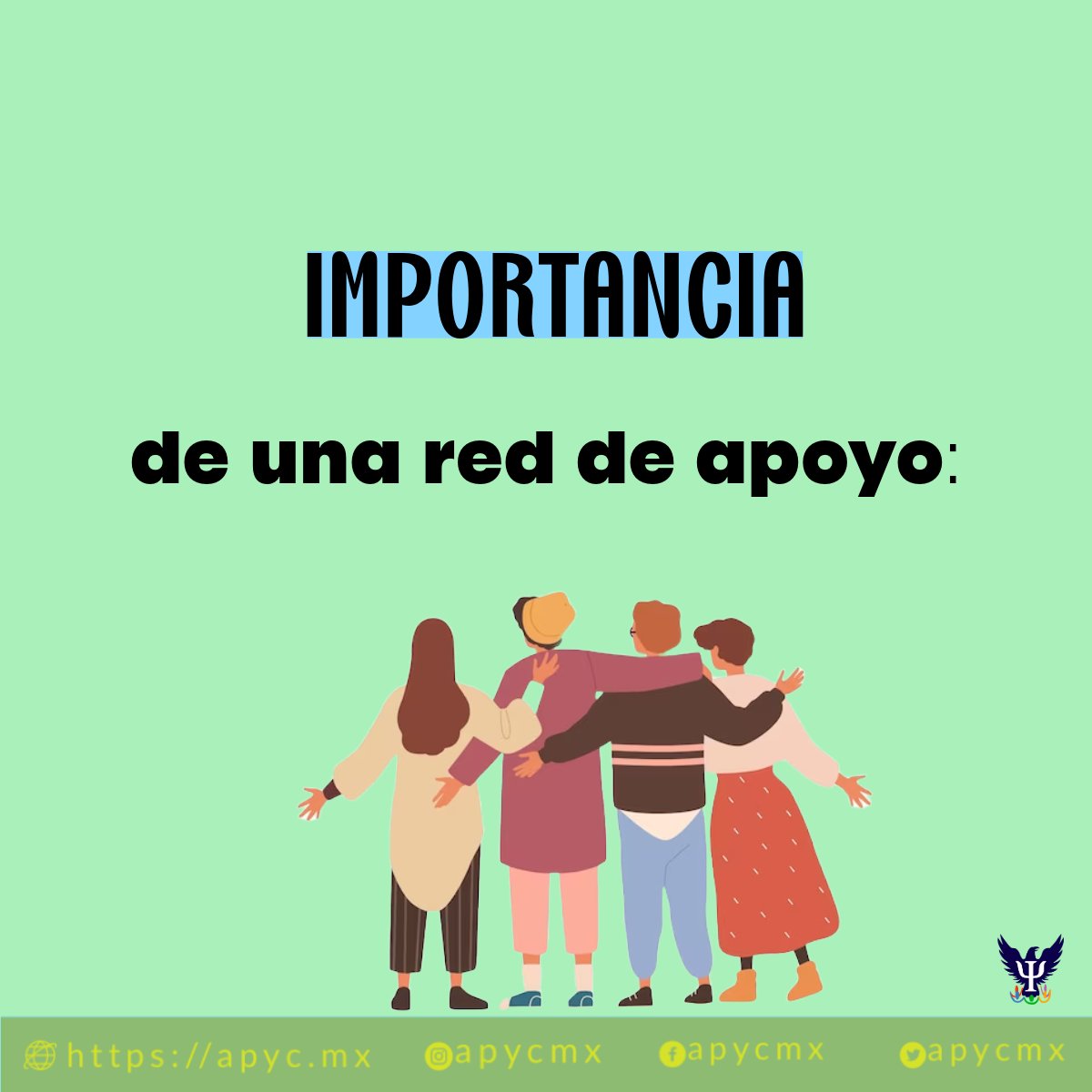 apycmx's tweet photo. Una red de apoyo son las personas con las que llegas a tener vínculos solidarios de comunicación para resolver necesidades específicas: 💖

Agenda una cita psicológica con nosotros!
📧: contacto@apyc.mx
📲: 5583260910
🌐https://t.co/HsLwuoALEp https://t.co/f42TsRSeXo