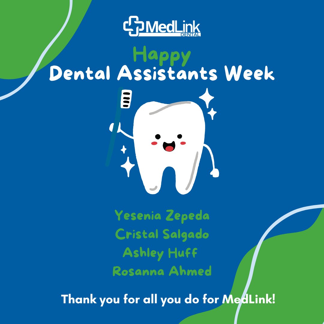 medlinkga's tweet image. Happy Dental Assistants Week to the unsung heroes who keep our smiles bright and our dental visits smooth sailing! Thank you for all you do! 💪🦷 #DentalAssistantsWeek
